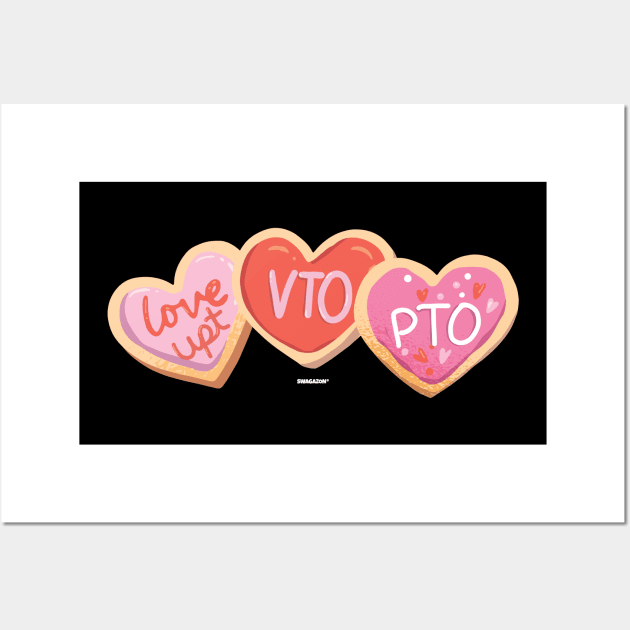 Valentines Day Coworker Swagazon PTO VTO Valentine Cookie Wall Art by Swagazon